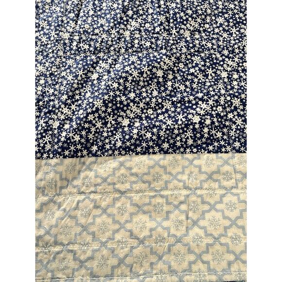 Handmade Winter Christmas Patchwork Appliqué Quilt Twin Snowmen Cabins Bears Fun - Picture 12 of 12